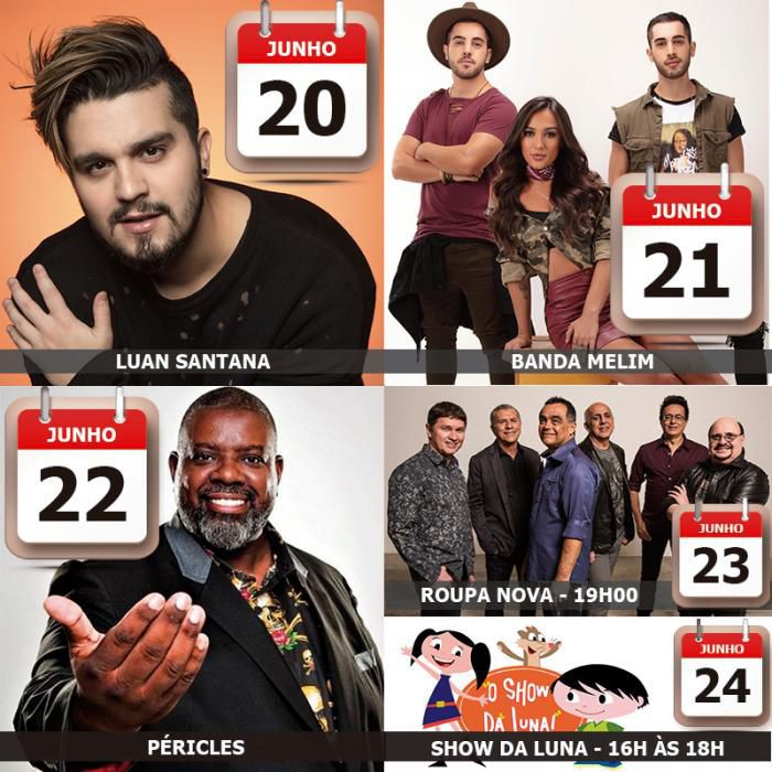 ANIVERSÁRIO DE ATIBAIA CONTA COM SHOWS DE LUAN SANTANA, BANDA MELIN, PÉRICLES E ROUPA NOVA